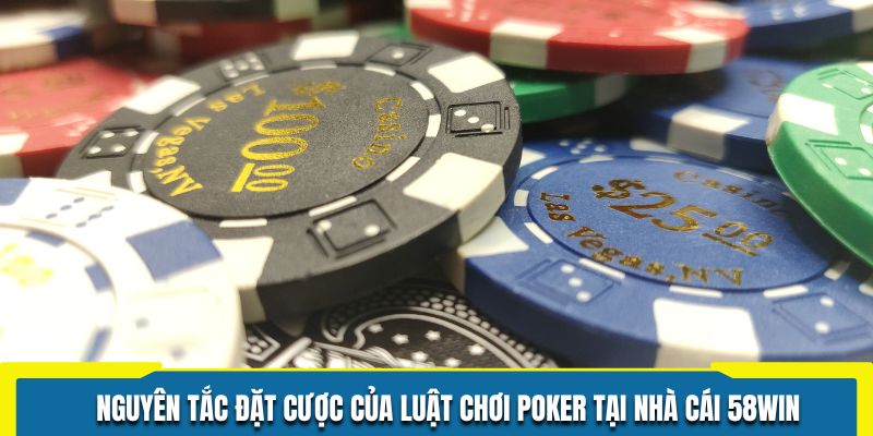 Nguyên tắc đặt cược của luật chơi Poker tại nhà cái 58WIN