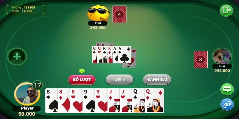 Thế đánh game bài tiến lên trên thực tế